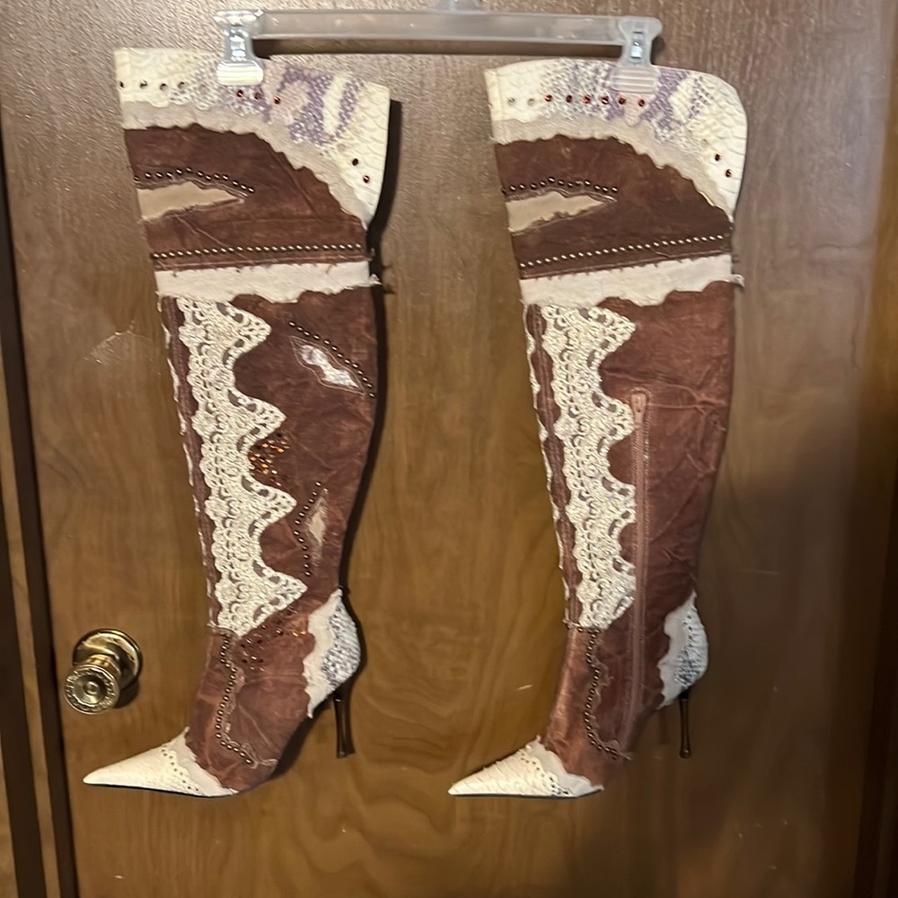 Size 7 Steve Madden *Luxe pointed toe over the knee stiletto boots!